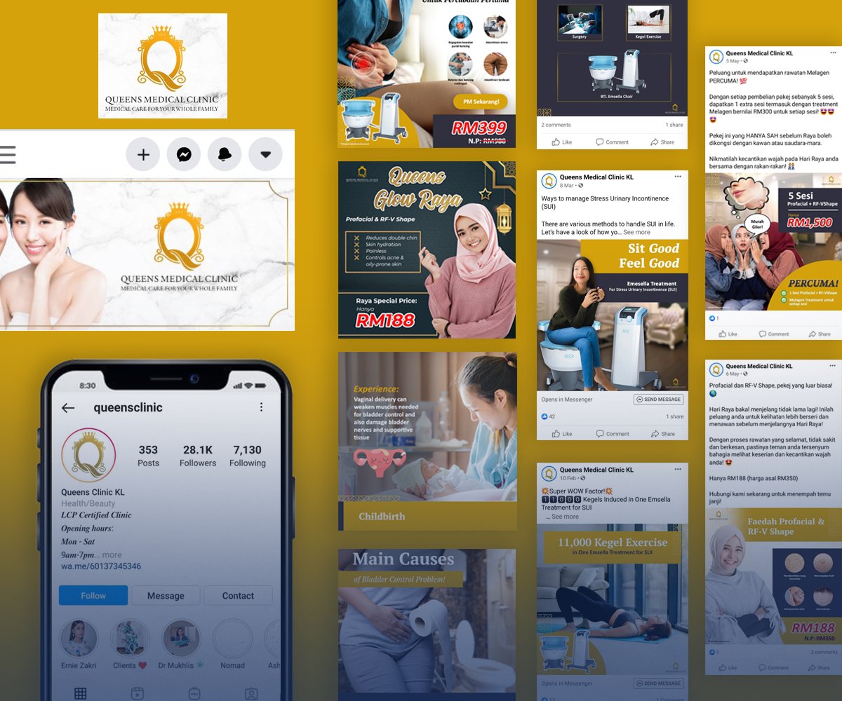 Queens Clinic website design promotion gallery | Digital Marketing Service in Malaysia - MYSense