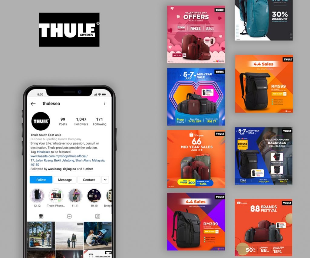 Thule South East Asia Promotion and Instagram profile | Digital Marketing Service in Malaysia - MYSense
