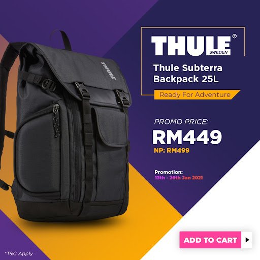 Thule Sweden Subterra Backpack 25L Promotion | Digital Marketing Service in Malaysia - MYSense